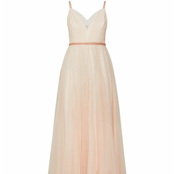 BCBGMAXAZRIA Beaded-Waist Tulle Gown - Picture 4 of 4